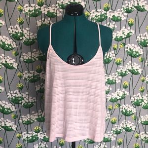Low Cut Pink Striped Tank